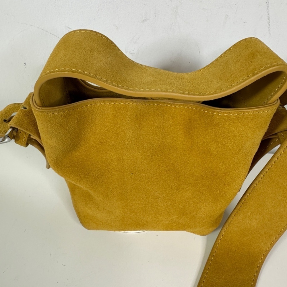 Urban Outfitters Mustard Suede Micro Bag With Straps Crossbody - Picture 4 of 12